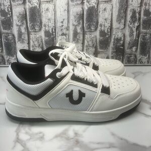 True Religion Men's Classic Trey Sneaker White/Black Size 10